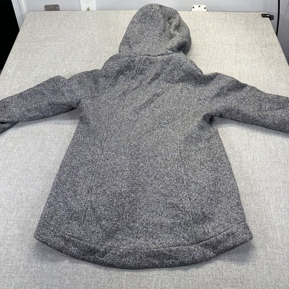 1 Madison Expedition Hoodie Womens Large Gray Heather Sherpa Hood Full Zip - Picture 6 of 8